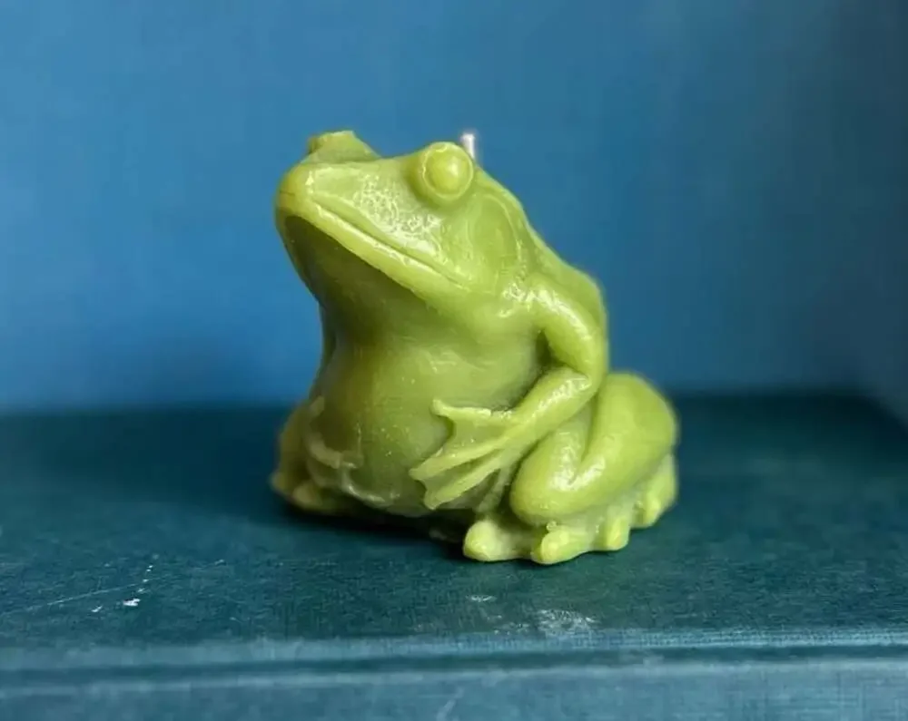 Big Dipper Wax Works 100% Beeswax Frog Candle